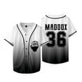 thumbnail image 5 of Maddox Batson Merchball Baseball Jacket T Shirt Summer Thin Single Breasted Cardigan Top, 5 of 6