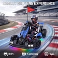 thumbnail image 5 of Licensed Porsche 36V Electric Go Kart for Kids,600W Drift Ride on Toys Ages 6-12, Adjustable Seat,LED Lights, 2 Speed Mode, Blue, 5 of 10