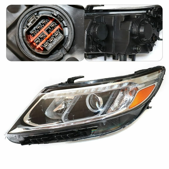 LH Driver Side Halogen Headlamp Assembly w/ LED DRL For KIA Sorento 2014-2015 Direct Replacement Professional Adaptability
