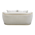 thumbnail image 6 of Scotts Square Chenille Loveseat - Cornsilk/Gold, 6 of 9