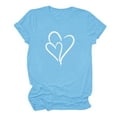 thumbnail image 6 of SOOMLON Valentine's Day Tshirt Women Lover Valentines Gift Comfy Short Sleeve Crew Neck Shirts Funny Love Heart Graphic Tee Shirts Fashion Holiday Clothes 2025 Sky Blue XL, 6 of 6