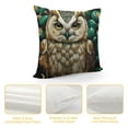 thumbnail image 4 of Orinice Owl Gold Accents Green Rocks Graphic Decorative Cushion Throw Pillow Cover for Home Couch Living Room Bed Sofa Soft and Durable Pillow Covers 1PC 12x12in, 4 of 5