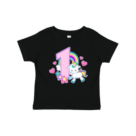 

Inktastic I Am 1 Year Old with Unicorn and Hearts Gift Baby Girl T-Shirt