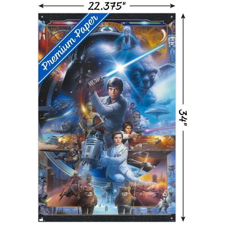 Star Wars: Original Trilogy - Collage Wall Poster with Pushpins