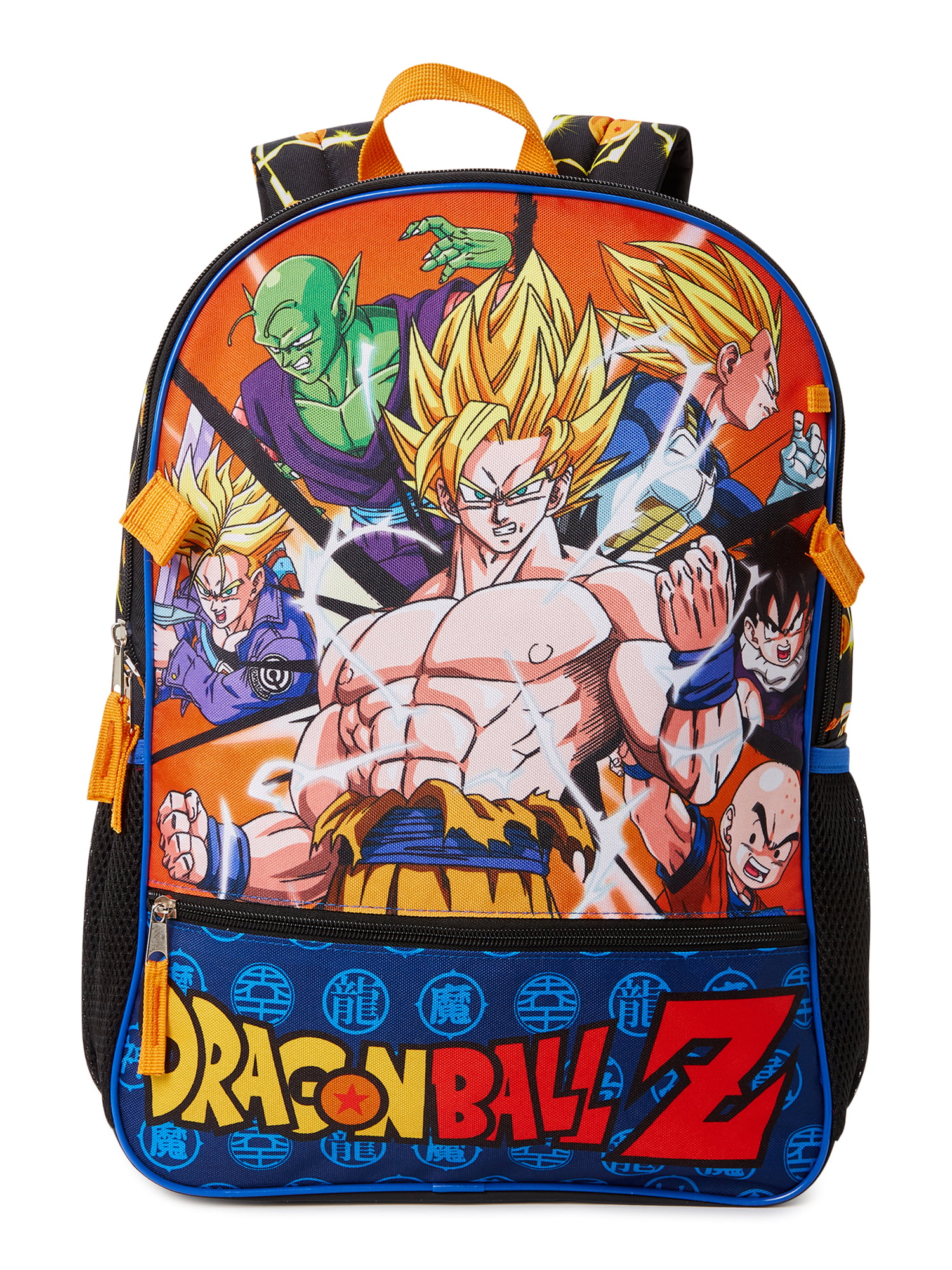 Dragon Ball Z Kids’ Backpack with Lunch Bag 4-Piece Set Multi-Color