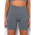 thumbnail image 3 of FEEL THE BURN Womens High Waist Yoga Shorts Tummy Control Running Short Pants for Exersice Jogging Workout (Gray, M), 3 of 6