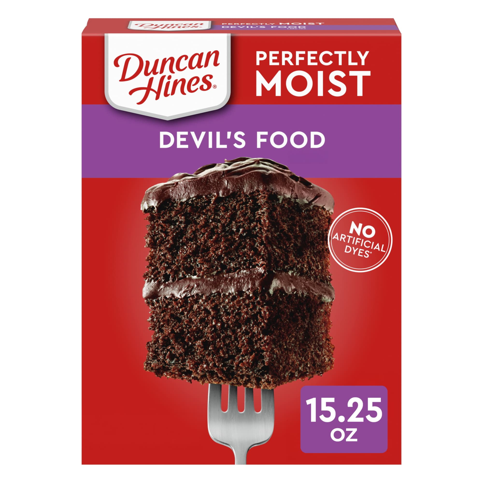 (8 pack) Duncan Hines Devil's Food Cake Mix, 15.25 oz.