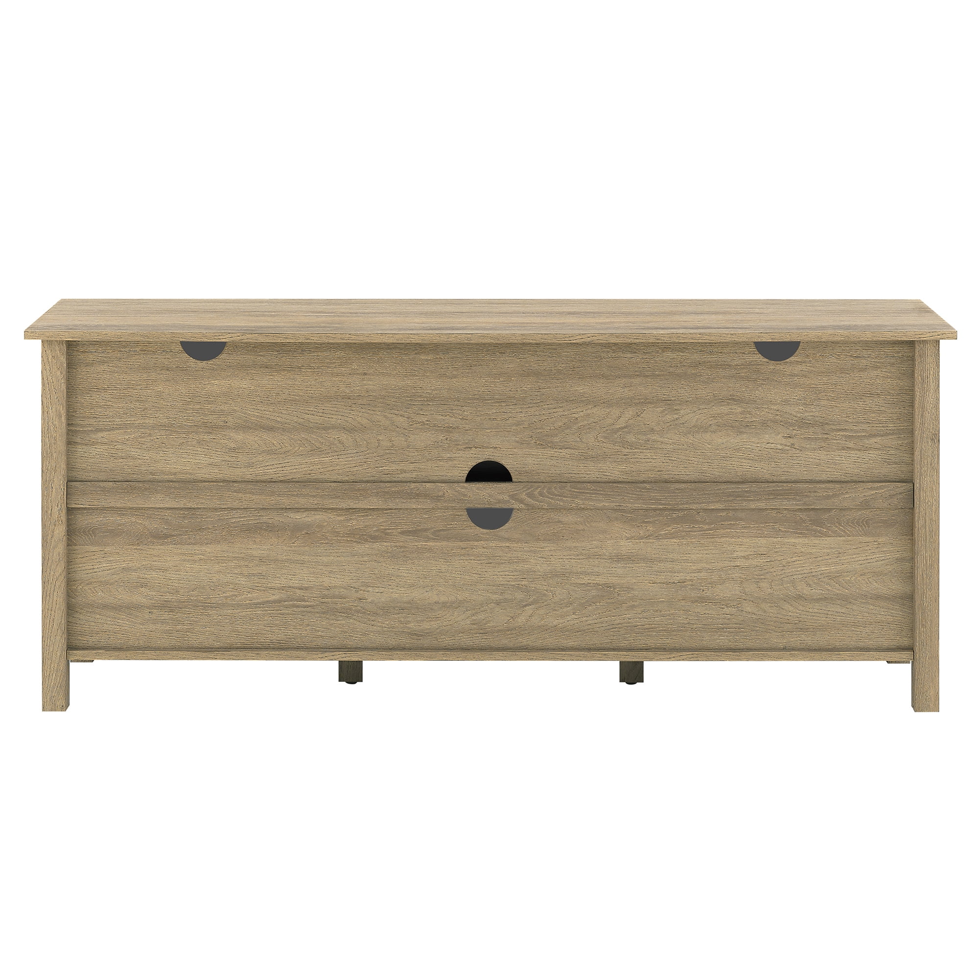 Walker Edison Mission Slatted Side TV Stand for TVs up to 65”, Driftwood
