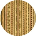 thumbnail image 1 of Ahgly Company Indoor Round Abstract Brown Modern Area Rugs, 6' Round, 1 of 4