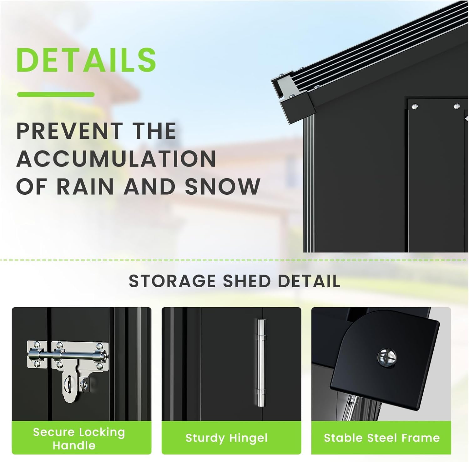 Small Shed Outdoor Storage 2.5X1.4 FT Galvanized Metal Garden Shed Waterproof with Lockable Door for Narrow Backyard, Patio, Garden