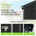 thumbnail image 5 of Small Shed Outdoor Storage 2.5X1.4 FT Galvanized Metal Garden Shed Waterproof with Lockable Door for Narrow Backyard, Patio, Garden, 5 of 7
