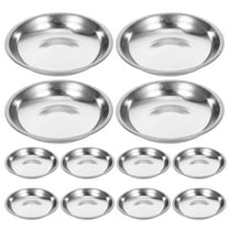 FOMIYES Stainless Steel Kitchenware 12Pcs 3.1In Round Condiment Dishes
