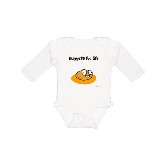 Inktastic Nuggets for Life Boys or Girls Long Sleeve Baby Bodysuit