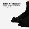 thumbnail image 3 of LOFIR Mens Toe Socks Cotton Athletic Running Ankle Five Finger Crew Socks Size 10-13, 5 Pairs, 3 of 8