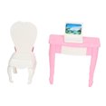 thumbnail image 1 of Juego de computadora portátil para casa de muñecas BuyWeekMX Silla de mesa para computadora portátil escala 1:12, 1 of 9