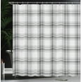 thumbnail image 3 of Ambesonne Geometric Shower Curtain, Square Pattern Vintage, 69"Wx84"L, Pastel Purple Pale Grey, 3 of 4