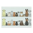 thumbnail image 1 of Dog Cutting Board, Multicultural Dog Family in a Row from Back and Front Views Companionship Comic Art, Decorative Tempered Glass Cutting and Serving Board, Large Size, Yellow Brown, by Ambesonne, 1 of 1