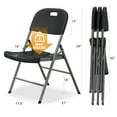 thumbnail image 2 of GVQ Portable Plastic Folding Chair for Party Wedding Camping Picnic,Outdoor and Indoor, Black 20 Packs, 2 of 6