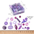 thumbnail image 4 of 1 caja surtida de sueltas acrílicas para hacer pulseras, colres, proyectos de bricoje resistentes al desgaste, manualidades delicadas, , púrpura Violeta Soledad Cuentas sueltas, 4 of 10
