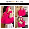 thumbnail image 2 of Fluffy Tote Bag for Women, Cute Fuzzy Tote Handbag Faux Fur Bag Furry Purse, 2 of 7