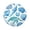 Marine Organismsd, variant on 15.4" Round Placemat Set of 1 Polyester Fabric Place Mats Non-Slip Dining Kitchen Table Mats for Kitchen Party Decor Brown-blue Butterfly Pattern