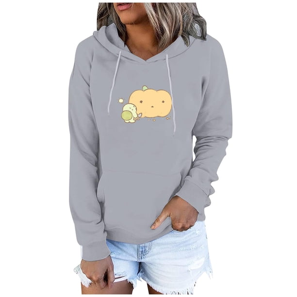 Blusa de manga larga con estampado informal a la moda para mujer, suéter con bolsillo, sudaderas con capucha Fridja bvmnju5472
