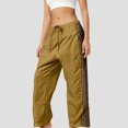 thumbnail image 2 of OSOLU Solid Color Stylish Women Cozy Pants Daily Wear Sports Sweatpants Loose Fit Long Trousers Spring Summer Fall Easy Care Options Available Fashionable Classic Leisure Bottoms, 2 of 4