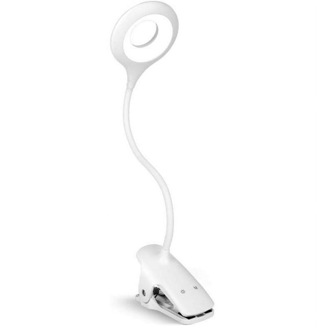 Lampe de Lecture à Clip LED, Lampe de Livre, LEDs de Protection des Yeux Individuelles, 3 Niveaux de Luminosité