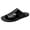 Black, variant on Men's Leather Cut out Slides Sandals Lightweight Open Toe Non Slip Soft Bottom Slip on Slippers Summer Outdoor Casual Beach Shoes Brown Size 10