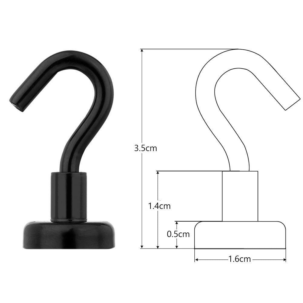 Strong Magnetic Hooks 12LB Heavy Duty With Powerful Neodymium For Home Kitchen 