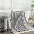 thumbnail image 3 of Smuge 8 Piece Extra Large Bath Towel Sets, 2 Large Bath Towels , 2 Hand Towels, 4 Washcloths, Soft Microfiber, Quick Dry, Highly Absorbent Oversized Bath Towels for Bathroom Kitchen Spa(Black White), 3 of 6