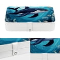 thumbnail image 4 of Whale Travel Jewelry Box Organizer Necklace Portable Case Holder Storage Display Stand PU Leather with Removable Compartment, 4 of 6