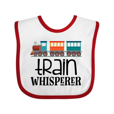 

Inktastic Train Whisperer Cute Toy Train Gift Baby Boy or Baby Girl Bib