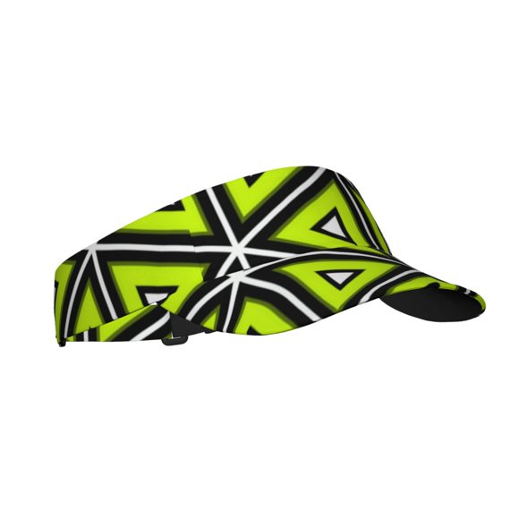 ZICANCN Sun Visors Hat for Women and Men, Green Geometric Triangle Beach Hats, Sports Hat for Golf Tennis Running