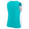 thumbnail image 3 of Women's Fanatics Aqua/White Miami Dolphins Script Color Block Tank Top, 3 of 3