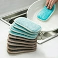 thumbnail image 3 of 5pcs Double Side Dishwashing Sponge Dish Washing Brush Pan Pot Dish Clean Cloth Reusable Kitchen Scouring Pad Home Cleaning Tool, 3 of 9