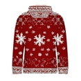 thumbnail image 5 of Lorytime Hoodies for Women Fleece Christmas Snowflakes Print Sweatshirt Long Sleeve Pullover with Pocket Tops for Holiday, 5 of 5