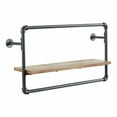 thumbnail image 2 of Furniture of America Peale Metal and Wood Wall Shelf A, Sand Black, 2 of 8