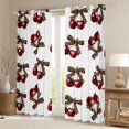 thumbnail image 2 of Feelyou Bow Cherry Curtains Pack of 2 (42x84 Each), Leopard Print Ribbon Curtains Blackout, 2 of 6