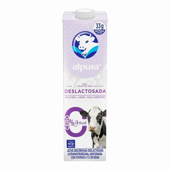 Leche Alpura Deslactosada 0% grasa 1 L