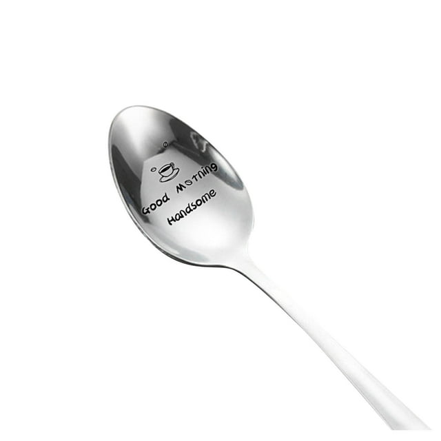 Tableware Engraved Spoon Best Present For Husband Madam Family And Friends Tableware Printing Stainless Steel Spoon