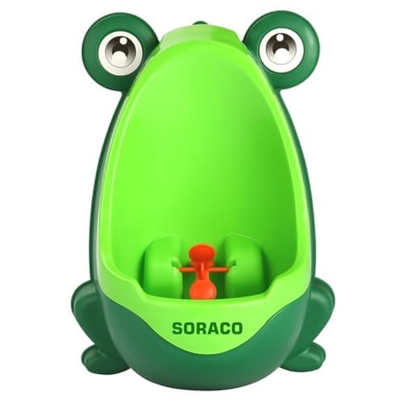 Soraco Frog Potty Training Urinal for Toddler Boys Toilet with Aiming Target-Green