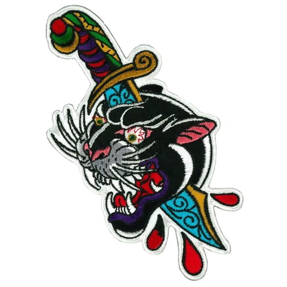 Hot Leathers  2.5 x 5 in. Panther Tattoo Patch - Multi Color
