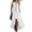 White, variant on Noric Women's Sleeveless Maxi Dresses Cotton Linen Lapel High Low Zip Up Dress with Ruffle Hem Casual A-Line Summer Dresses