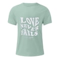 thumbnail image 4 of Sngxgn T-Shirt Summer Top Print Vintage Casual Short Sleeve T-Shirt(Green,XXL), 4 of 4