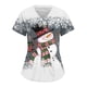 thumbnail image 1 of Uniforme de Enfermería de Navidad para mujer, blusa de trabajo, camiseta de manga corta con cuello en V, ropa de enfermería, Tops de túnica para enfermeras, 1 of 5