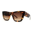 thumbnail image 4 of SA106 Womens Mod Oversize Cat Eye Goth Sunglasses Tortoise Brown, 4 of 4