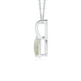 thumbnail image 2 of Angara Natural Opal Necklace - Pear Shaped Opal Pendant Necklace for Women (Size-7x5mm) - October Birthstone Jewelry | 950 Platinum Necklace, 2 of 11