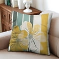 thumbnail image 4 of Floral Farmhouse Yellow and White Throw Pillow Covers 18 X 18 Inch, Set Of 2, Linen Study Sofa Cushion Cover Indoor Living Room Home Decor, 4 of 7