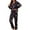 Black, variant on Womens Pajama Set Trendy V Neck Button Christmas Print Long Sleeve Flannel with Long Pants Set Women's Sleepwear
